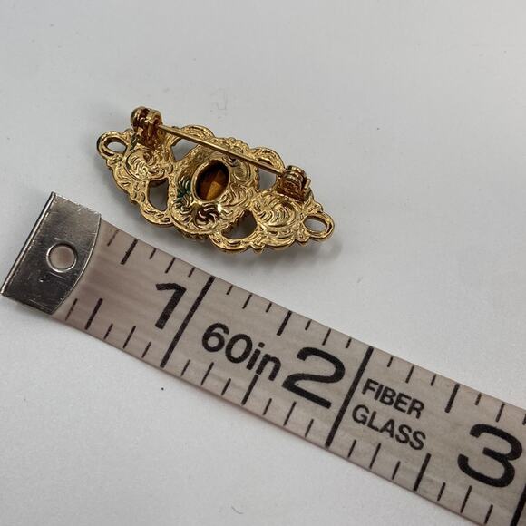 1928 Victorian inspired gold brooch - Picture 3 of 3